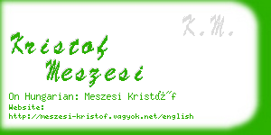 kristof meszesi business card